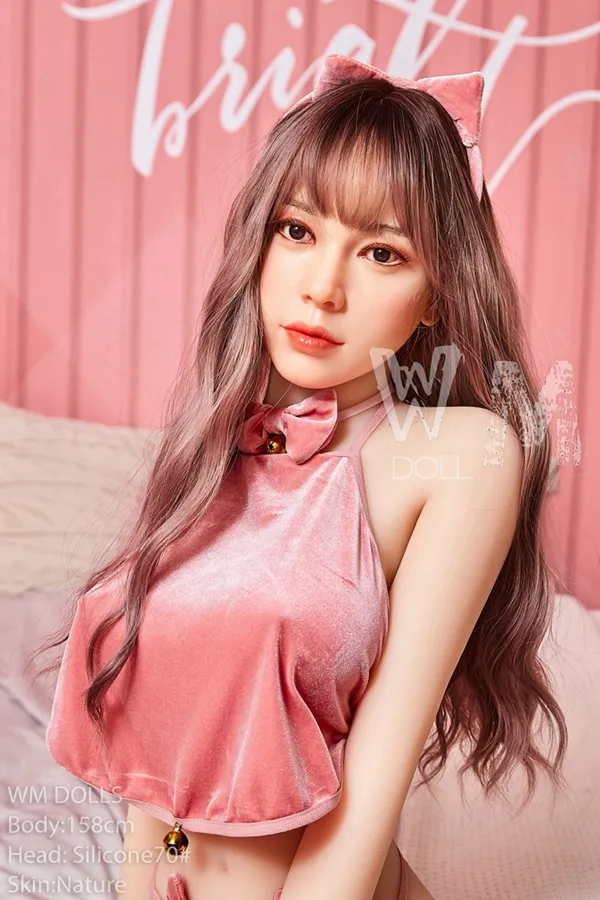 Maria 158cm D-cup 70# Silicone Head WM Sex Doll Sweet Asian Medium Breast Skinny Real Doll