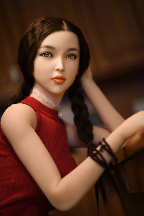 6YE 170cm Medium Round Breast Asian TPE Sex Doll with #97 Silicone Head Fair Skin