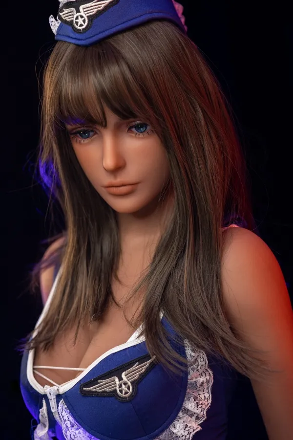 #40 AIBEI Sex Doll Flynn 158cm C-cup Flat Chested Love Doll with Brown Skin
