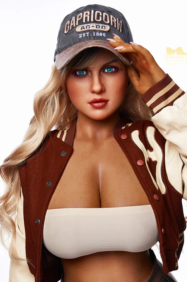 Jazlyn 165cm (5.41ft) G Cup Sex Doll Irontech Doll S18 Blonde Hair Plump American Love Dolls Thick Real Doll Silicone Materials