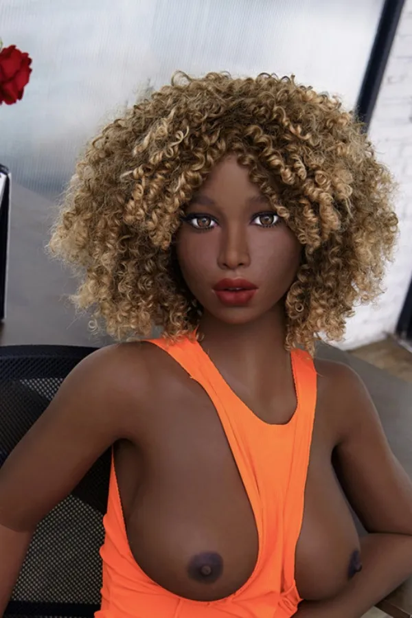 Irontech Lifelike Black Love Dolls 175cm Tall and Slim Ebony Real Doll D-cup Big Boobs Mature 3 Holes Furry Sex Doll Lola