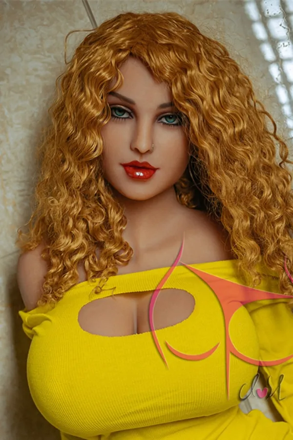 Meadow Blonde Curly Hair TPE Funwest Doll 155cm(5.09ft) K cup Sex Doll Juicy Boobs Thick,Curvy Real Doll Glamorous Body European Love Dolls