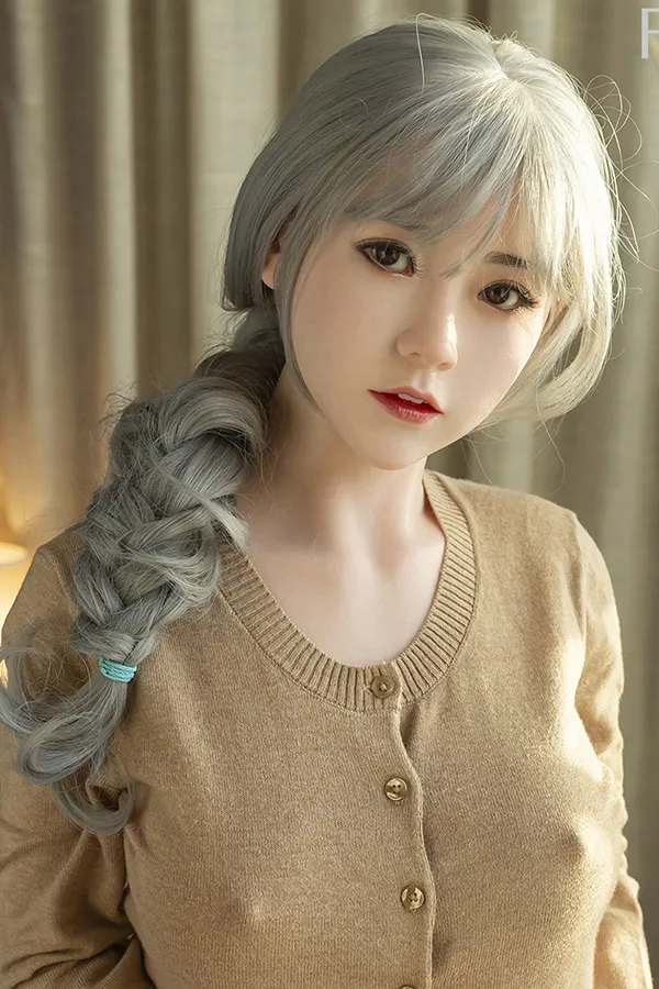 Eloise Silicone FANREAL Dolls 157cm (5.15ft) Silver Hair D Cup Sex Doll Elegant Lady Chinese Love Doll Adult Real Dolls
