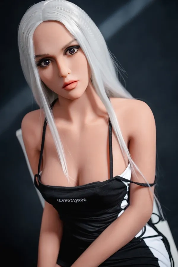 Elsie Tpe B Cup Sex Doll Dl Doll #91 Head Noble White Hair American Love Dolls Small Breast Real Doll