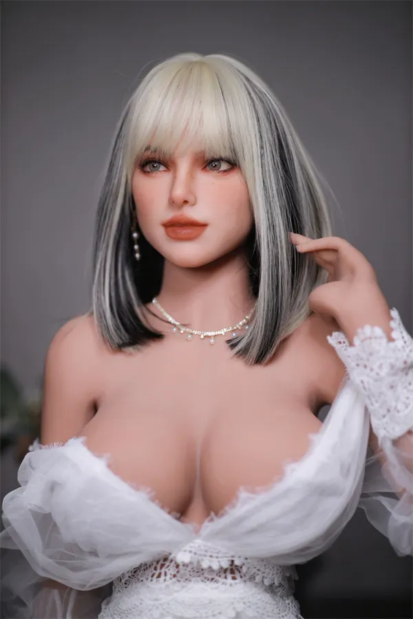 Bonnie Fire Doll Head 43 158cm (5.18ft) I Cup Sex Doll Silver Hair Skinny Real Doll European Love Dolls