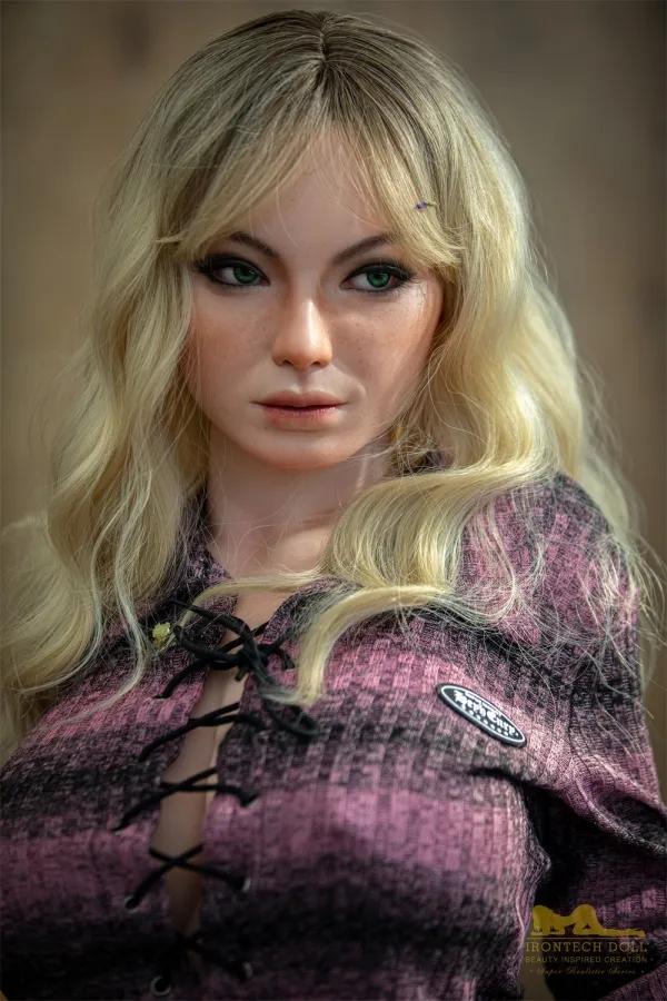 Cecily Silicone Irontech Doll S22 Head G Cup 165cm (5.41ft) Love Doll Confident Posture Blonde Sex Dolls Alluring European Real Dolls