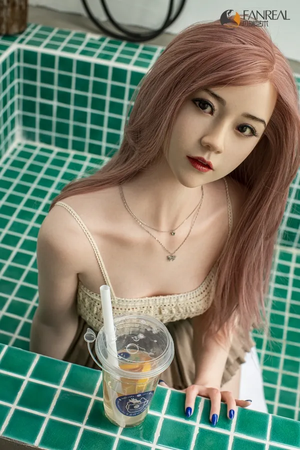 Luna FANREAL B Cup Silicone Sexdoll 158cm (5.18ft) Love Dolls Fair Skin Curvy Sex Doll Flawless Asian Real Dolls