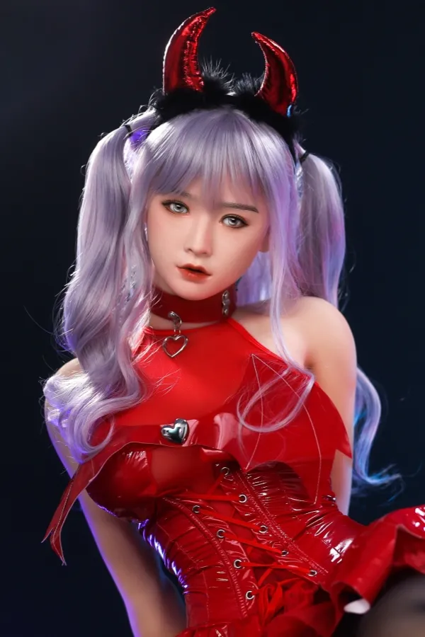 Emily Hybrid Head #68 DL Doll 163cm (5.35ft) F cup Sex Doll Purple Hair Cosplay Real Dolls Asian Love Doll