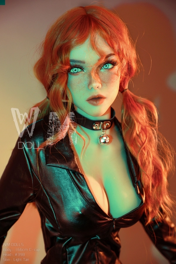 Hannah C-cup ##398 WM Doll Red Hair TPE Sex Dolls 166cm(5.45ft) Red Hair Real Doll Cowgirl European Love Doll