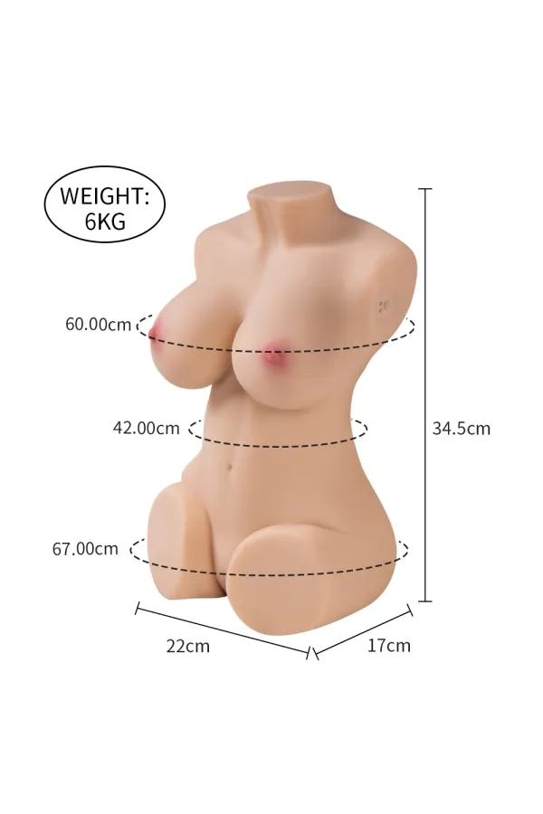 Sucking 13.23lb Half Body Sex Doll Yeloly Sex Toys Torso Love Dolls - Wendy